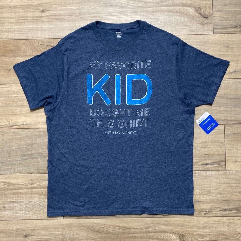 Way To Celebrate Mens Fathers Day Favorite Kid T-Shirt Size XL (46-48) Blue